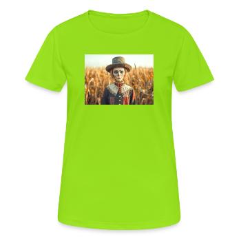 The scarecrow the First Companion Found - Women's Breathable T-Shirt - neon green - Front - AI Model Female 172 dark (172cm)