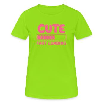 Dictons de pet, pets, cadeau de pets drôles - T-shirt respirant Femme - vert néon - Devant - AI Model Female 172 dark (172cm)