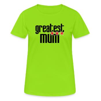 Beste Mama - Muttertag - Frauen T-Shirt atmungsaktiv - Neongrün - Vorne - AI Model Female 172 dark (172cm)