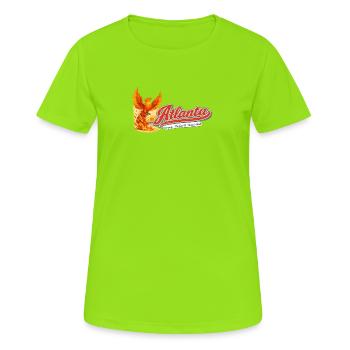 Atlanta Phoenix Resurgens Logo Tee - T-shirt respirant Femme - vert néon - Devant - AI Model Female 172 dark (172cm)