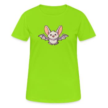 bat - Women's Breathable T-Shirt - neon green - Front - AI Model Female 172 dark (172cm)