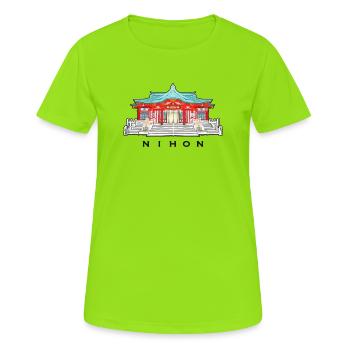 Japan, Shinto Shrine Koshikiiwa, Kansai Region - Women's Breathable T-Shirt - neon green - Front - AI Model Female 172 dark (172cm)