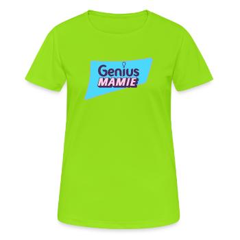 Genius Granny - Women's Breathable T-Shirt - neon green - Front - AI Model Female 172 dark (172cm)
