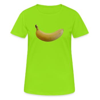 Banane - Frauen T-Shirt atmungsaktiv - Neongrün - Vorne - AI Model Female 172 dark (172cm)