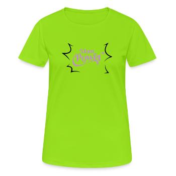 Mama-Macht - Frauen T-Shirt atmungsaktiv - Neongrün - Vorne - AI Model Female 172 dark (172cm)
