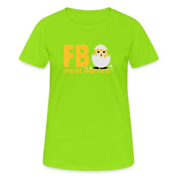 Küken Ei most wanted - Frauen T-Shirt atmungsaktiv - Neongrün - Vorne - AI Model Female 172 dark (172cm)
