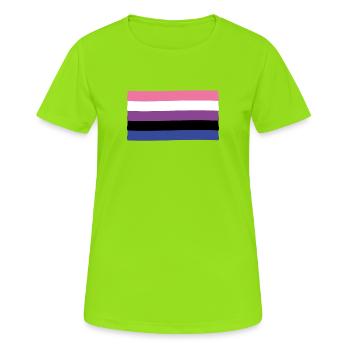 Genderfluid Pride Flag - Women's Breathable T-Shirt - neon green - Front - AI Model Female 172 dark (172cm)