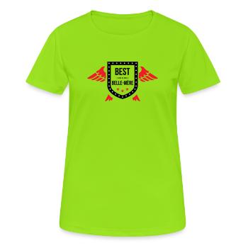 Meilleure Belle-Mère du Monde - T-shirt respirant Femme - vert néon - Devant - AI Model Female 172 dark (172cm)