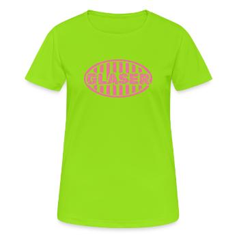 Vitrier métier - T-shirt respirant Femme - vert néon - Devant - AI Model Female 172 dark (172cm)
