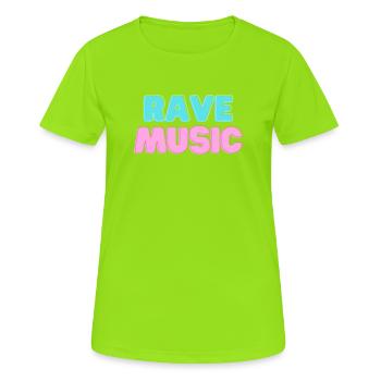 Rave Music Neon 3D - Women's Breathable T-Shirt - neon green - Front - AI Model Female 172 dark (172cm)