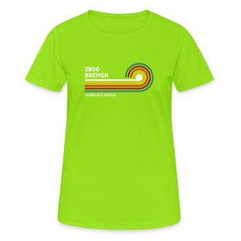 Bremen Retro Shirt 2800 Oldschool Zip Code - Women's Breathable T-Shirt - neon green - Front - AI Model Female 172 dark (172cm)