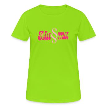 Lois sur les mères de loi - T-shirt respirant Femme - vert néon - Devant - AI Model Female 172 dark (172cm)