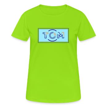 Tom - Frauen T-Shirt atmungsaktiv - Neongrün - Vorne - AI Model Female 172 dark (172cm)