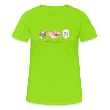 Matin lent - T-shirt respirant Femme - vert néon - Devant - AI Model Female 172 dark (172cm)