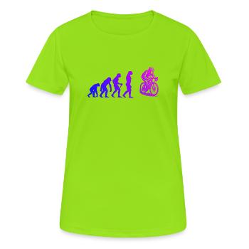 Roadbike motif with recognition value - Women's Breathable T-Shirt - neon green - Front - AI Model Female 172 dark (172cm)
