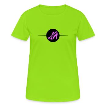 Frauenfussball Fussballschuhe Fussball - Frauen T-Shirt atmungsaktiv - Neongrün - Vorne - AI Model Female 172 dark (172cm)