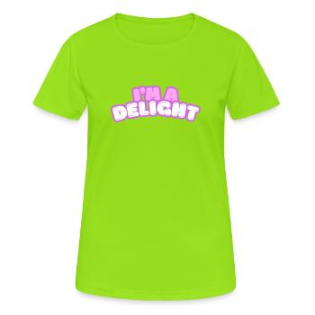 Im Delight Bubble Text - Women's Breathable T-Shirt - neon green - Front - AI Model Female 172 dark (172cm)