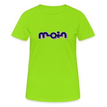 Bonjour - T-shirt respirant Femme - vert néon - Devant - AI Model Female 172 dark (172cm)