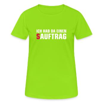 Single Status Minimalist T-Shirt - Frauen T-Shirt atmungsaktiv - Neongrün - Vorne - AI Model Female 172 dark (172cm)