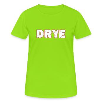 DRYE - T-shirt respirant Femme - vert néon - Devant - AI Model Female 172 dark (172cm)