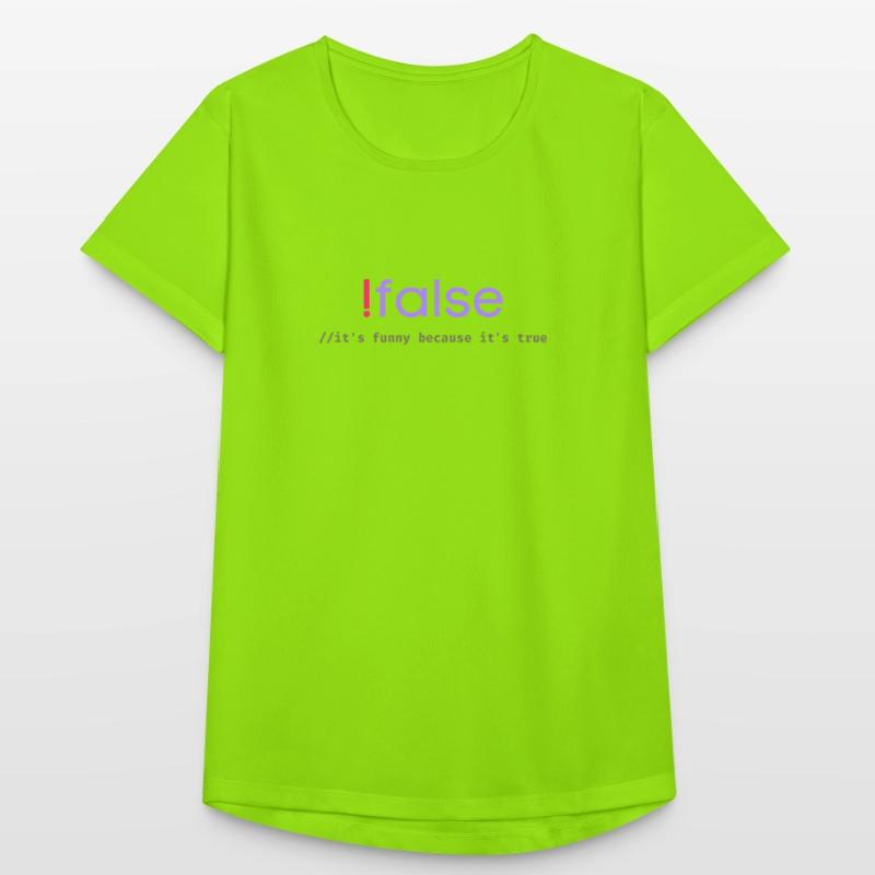 Ifalse Funny Coder Programming Pun Women's Breathable T-Shirt