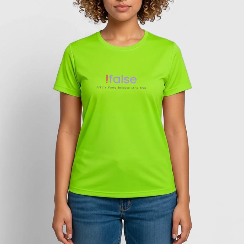 Ifalse Funny Coder Programming Pun Women's Breathable T-Shirt