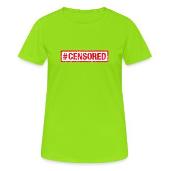 Censored Zensiert - Women's Breathable T-Shirt - neon green - Front - AI Model Female 172 dark (172cm)