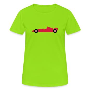 race car - Women's Breathable T-Shirt - neon green - Front - AI Model Female 172 dark (172cm)