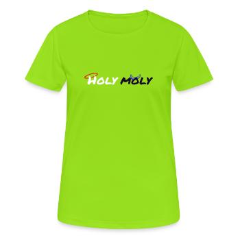 Sacré Moly design - T-shirt respirant Femme - vert néon - Devant - AI Model Female 172 dark (172cm)