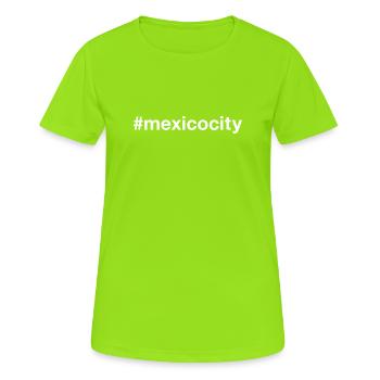 Mexico, Mexique - T-shirt respirant Femme - vert néon - Devant - AI Model Female 172 dark (172cm)