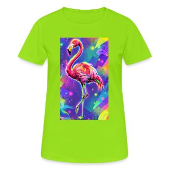 flamingo - Women's Breathable T-Shirt - neon green - Front - AI Model Female 172 dark (172cm)