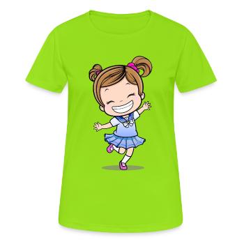 Dancing Girl - Women's Breathable T-Shirt - neon green - Front - AI Model Female 172 dark (172cm)