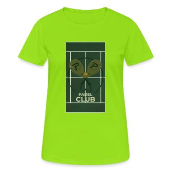 Padel Club Court Design - Women's Breathable T-Shirt - neon green - Front - AI Model Female 172 dark (172cm)