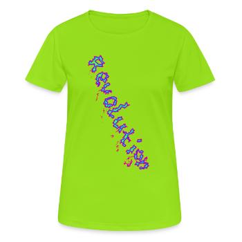 REVOLUTION (Special) - Frauen T-Shirt atmungsaktiv - Neongrün - Vorne - AI Model Female 172 dark (172cm)