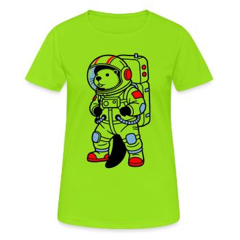 Beaver en combinaison spatiale - T-shirt respirant Femme - vert néon - Devant - AI Model Female 172 dark (172cm)