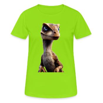 Raptor Velociraptor Dinosaur Dino Raptors - Women's Breathable T-Shirt - neon green - Front - AI Model Female 172 dark (172cm)