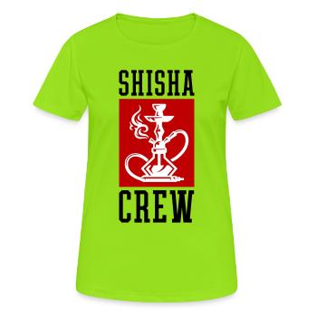 Équipe Shisha - T-shirt respirant Femme - vert néon - Devant - AI Model Female 172 dark (172cm)