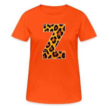 Leopard Z7 Print - Women's Breathable T-Shirt - neon orange - Front - AI Model Female 172 dark (172cm)