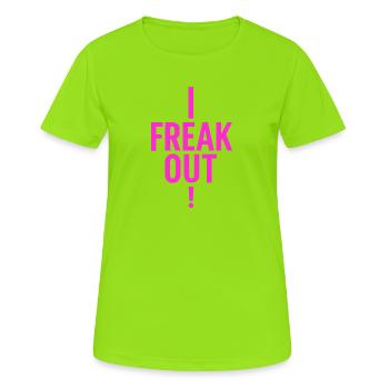 Freak Out - Frauen T-Shirt atmungsaktiv - Neongrün - Vorne - AI Model Female 172 dark (172cm)