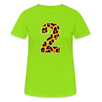 Leopard Neon Animal Print - Women's Breathable T-Shirt - neon green - Front - AI Model Female 172 dark (172cm)
