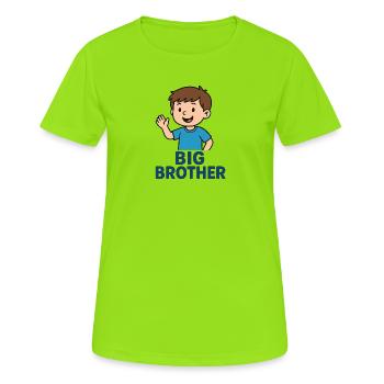 Big Brother Cartoon Wave Tee - Women's Breathable T-Shirt - neon green - Front - AI Model Female 172 dark (172cm)