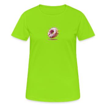 Realist donut with sprinkles - Women's Breathable T-Shirt - neon green - Front - AI Model Female 172 dark (172cm)