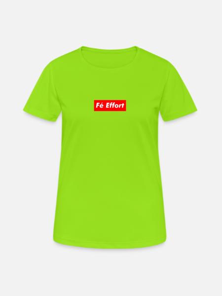 Fé effort - T-shirt respirant Femme - vert néon