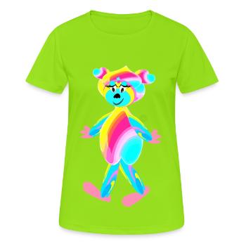 Regenbogenpaul - Tierchen - Kinder - Frauen T-Shirt atmungsaktiv - Neongrün - Vorne - AI Model Female 172 dark (172cm)