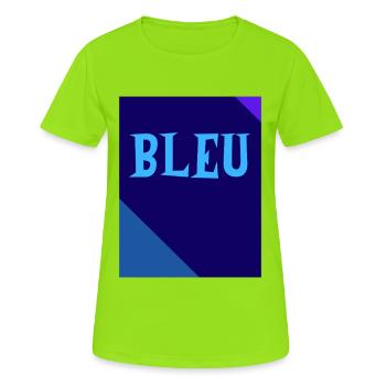 BLEU Tableau Rectangle Triangles - T-shirt respirant Femme - vert néon - Devant - AI Model Female 172 dark (172cm)