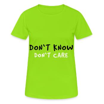 Funny saying - Women's Breathable T-Shirt - neon green - Front - AI Model Female 172 dark (172cm)
