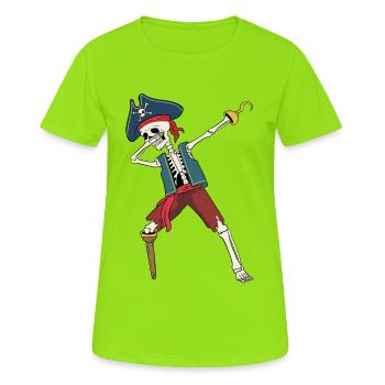 Dabbing Pirate Skeleton Dab Pirate Pirates Pirates - Women's Breathable T-Shirt - neon green - Front - AI Model Female 172 dark (172cm)