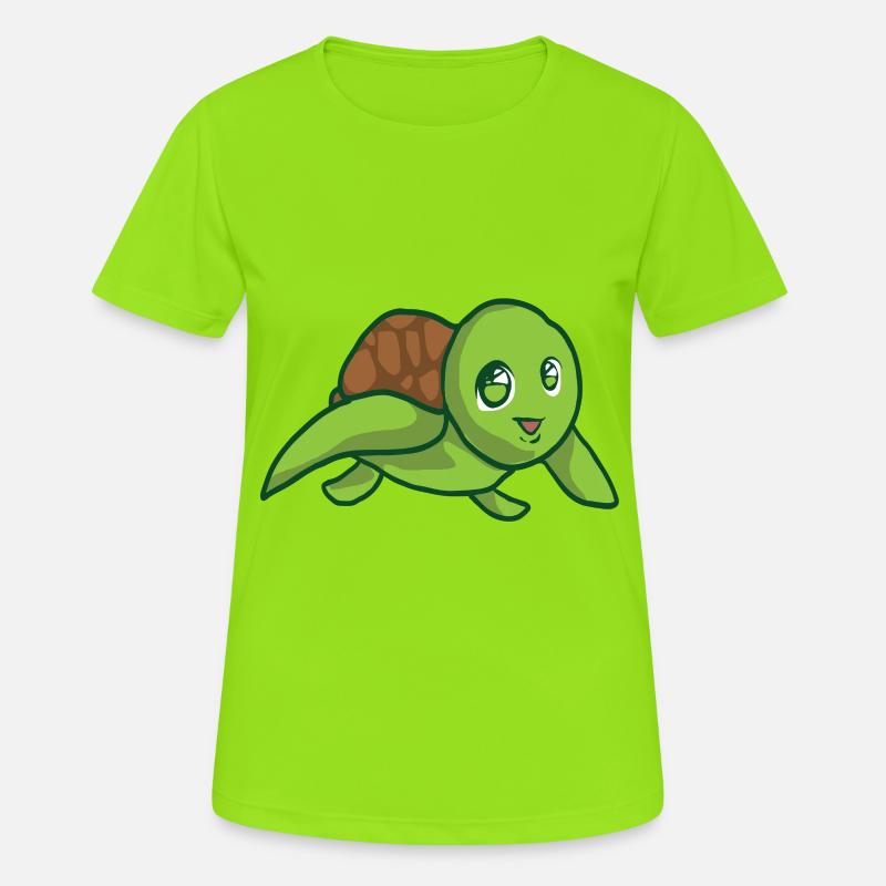 turtle - Women's Breathable T-Shirt - neon green