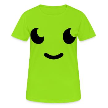 Sweet eyes - Frauen T-Shirt atmungsaktiv - Neongrün - Vorne - AI Model Female 172 dark (172cm)