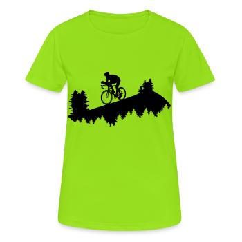 Cycling, Cycling, Road cycling - Women's Breathable T-Shirt - neon green - Front - AI Model Female 172 dark (172cm)